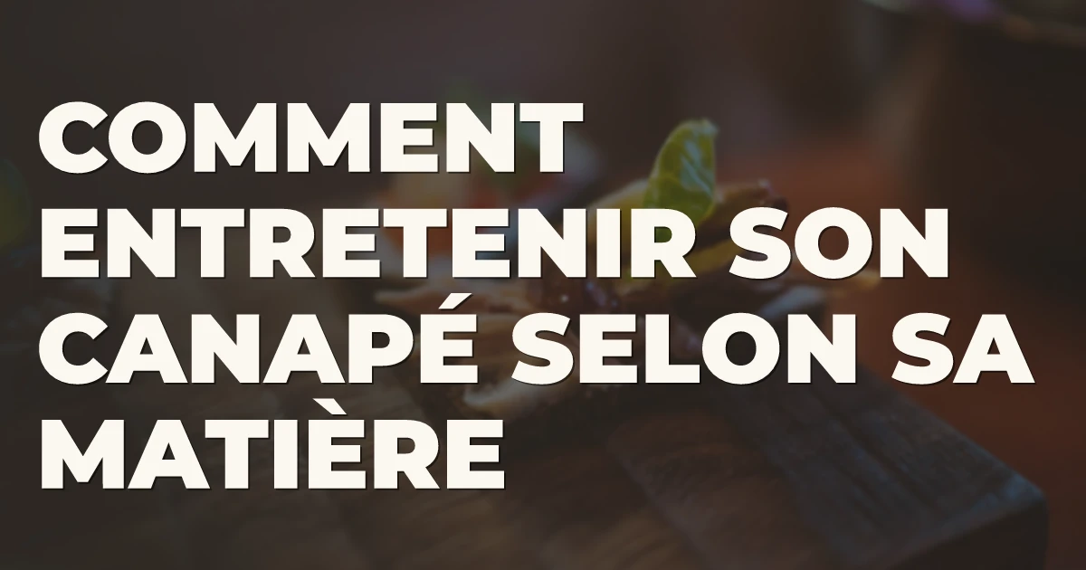 Comment entretenir son canapé : tissu, velours, similicuir