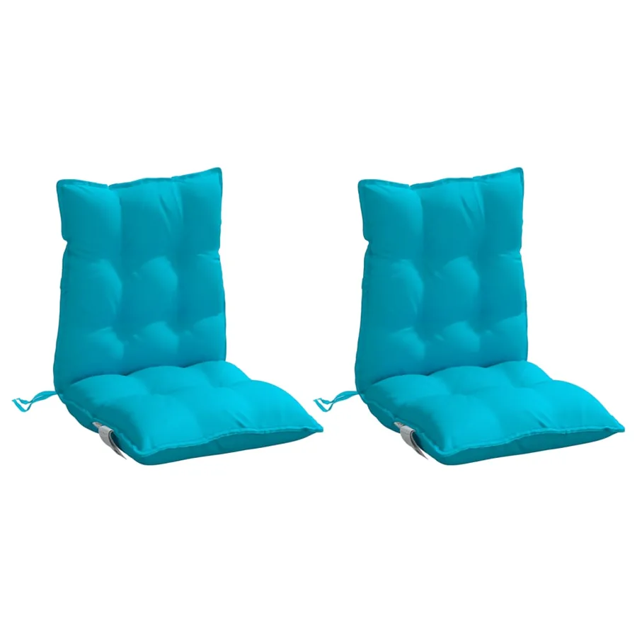 Coussins de chaise à dossier bas lot de 2 turquoise - 3