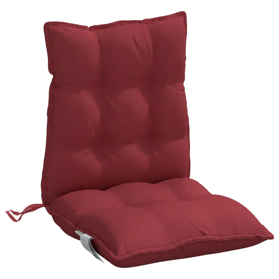 Coussins de chaise à dossier bas lot de 4 rouge bordeaux - 5