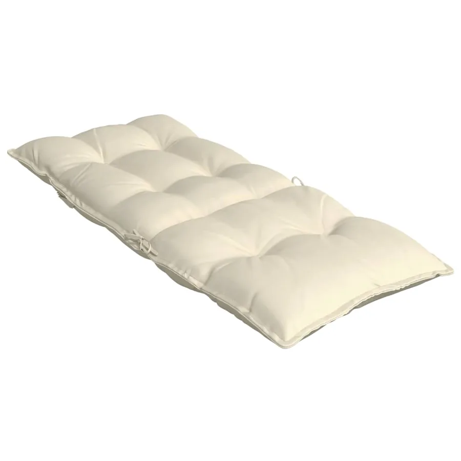 Coussins de chaise à dossier haut lot de 6 crème tissu oxford - 6
