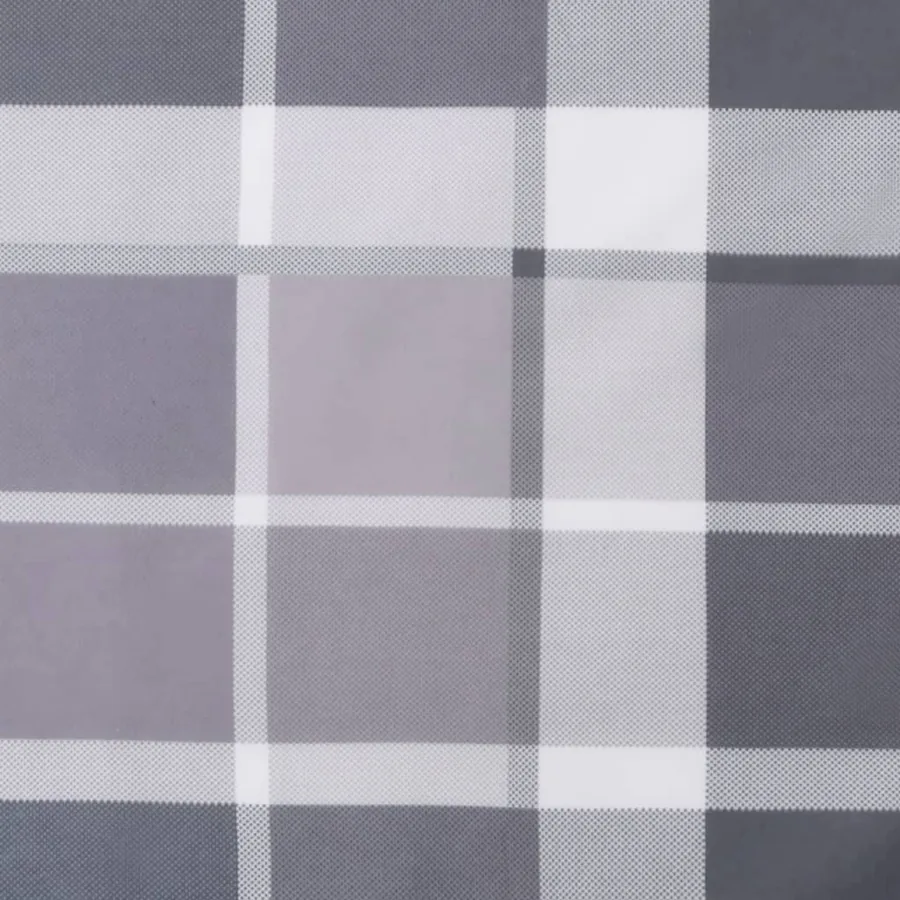 Coussins de chaise à dossier bas lot de 6 motif à carreaux gris - 9
