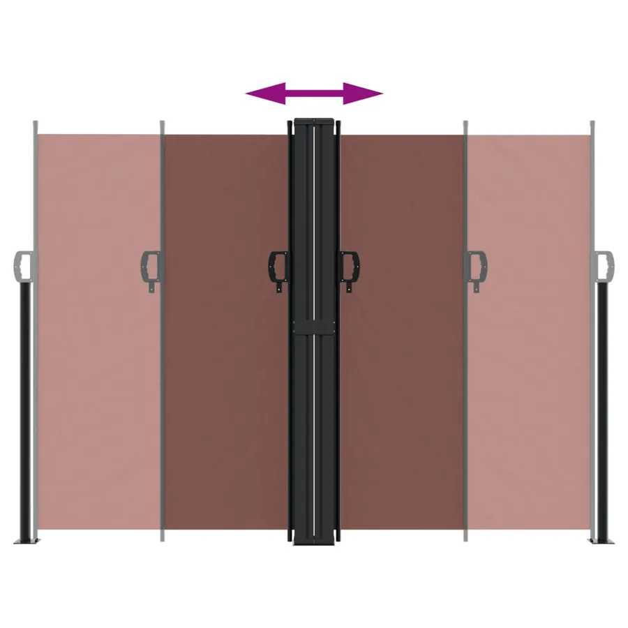 Auvent latéral rétractable Marron 180x1200 cm - 5