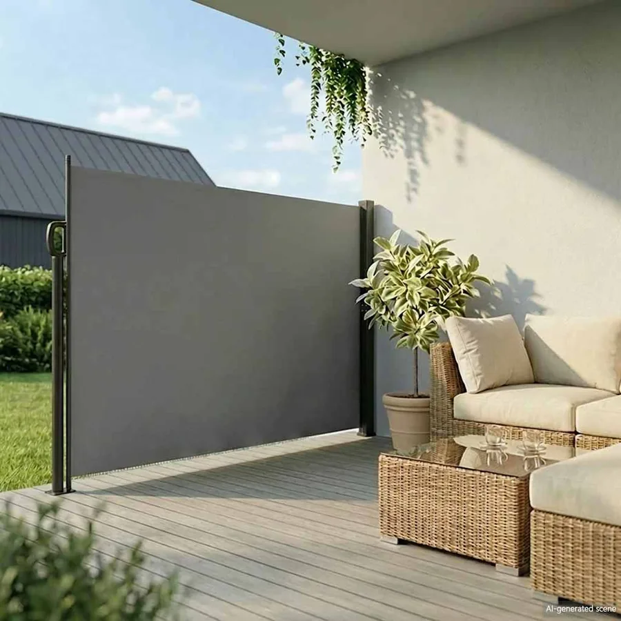 Auvent latéral rétractable anthracite 200x600 cm - 3