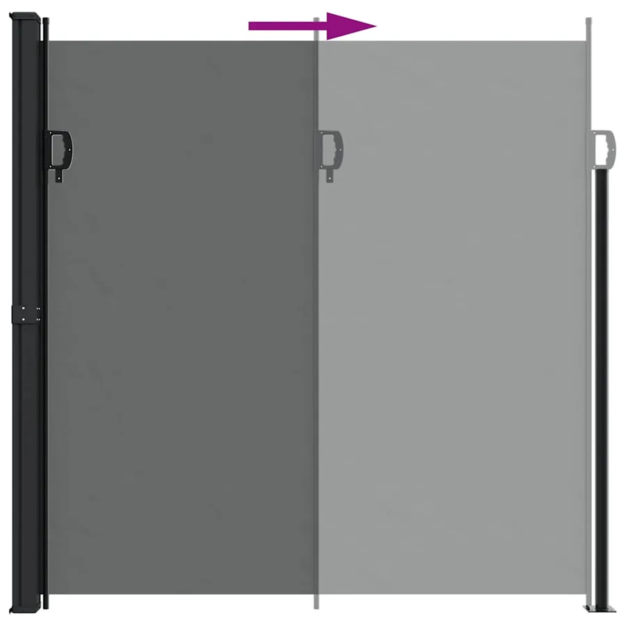 Auvent latéral rétractable anthracite 200x600 cm - 6