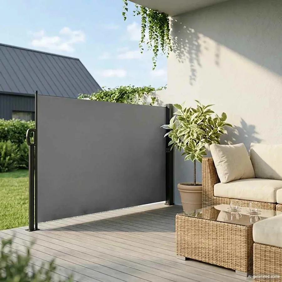 Auvent latéral rétractable anthracite 180x500 cm - 3
