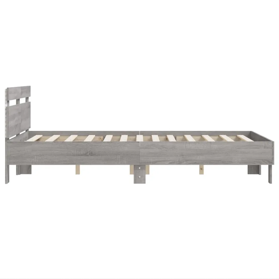 Cadre de lit avec LED sans matelas sonoma gris 120x200 cm - 8