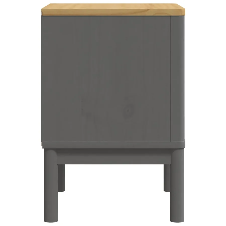 Table de chevet FLORO gris 45x39x57 cm bois de pin massif - 6