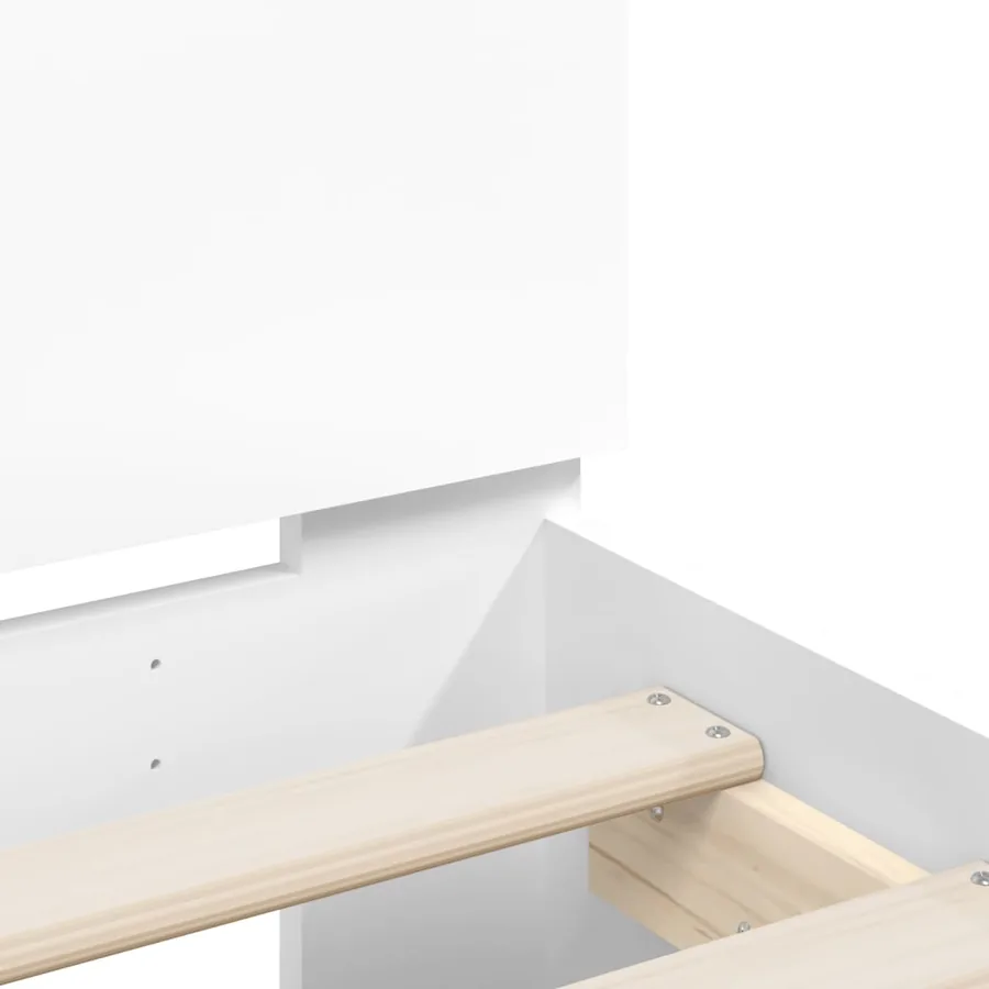 Cadre de lit avec LED sans matelas blanc 120x200 cm - 10