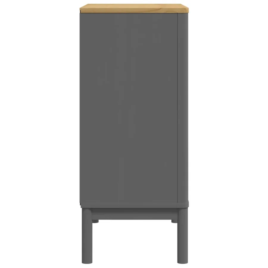 Commode FLORO gris bois de pin massif - 6