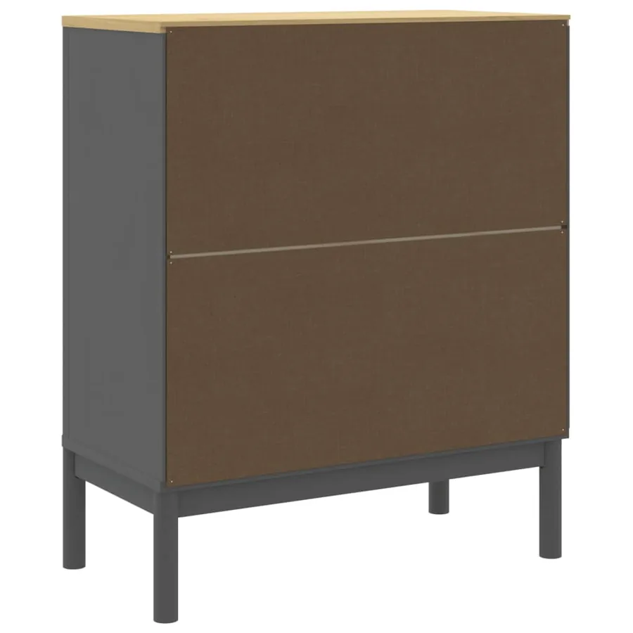 Commode FLORO gris bois de pin massif - 7