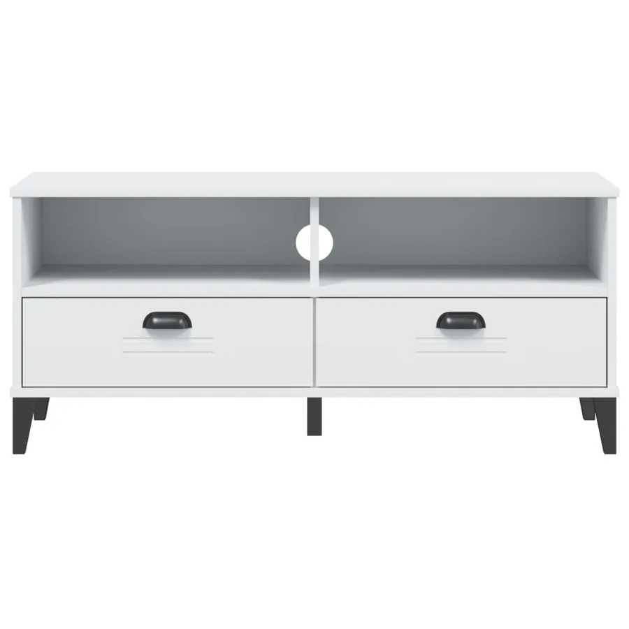 Meuble TV VIKEN blanc bois d'ingénierie - 6