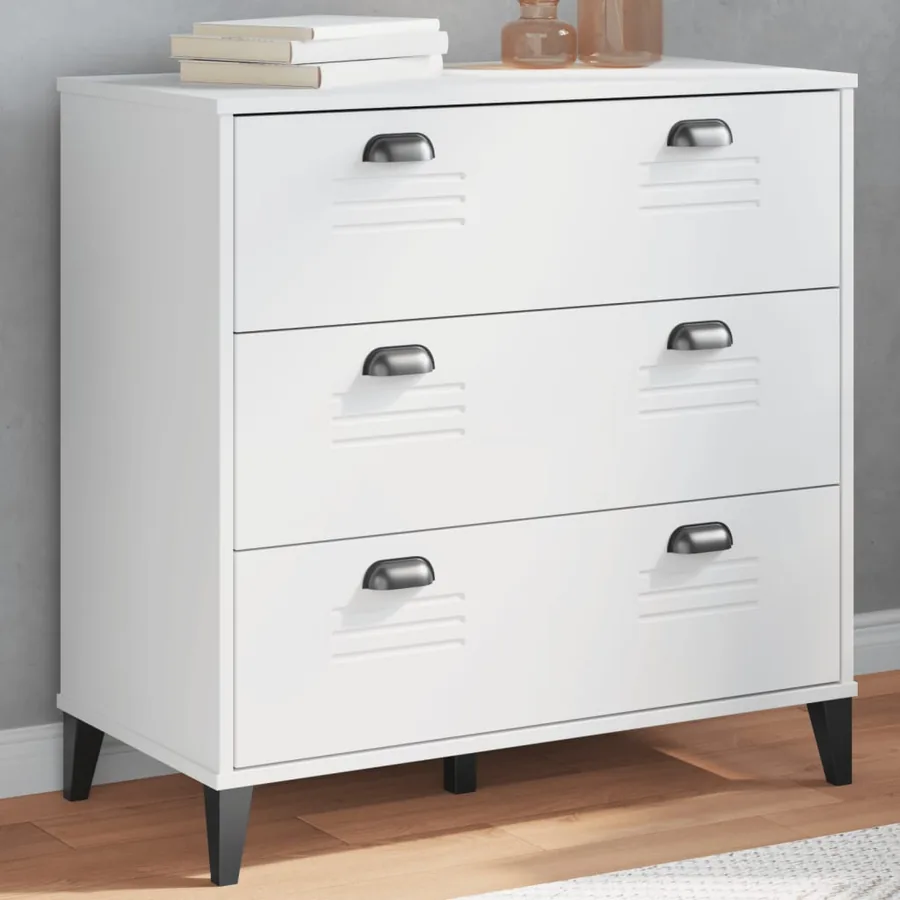 Commode VIKEN blanc bois d'ingénierie