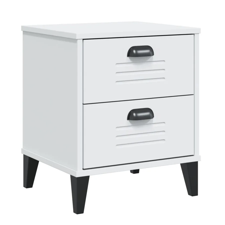 Table de chevet VIKEN blanc bois d'ingénierie - 2