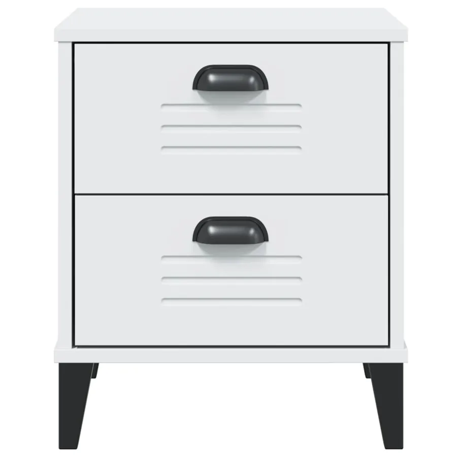 Table de chevet VIKEN blanc bois d'ingénierie - 6