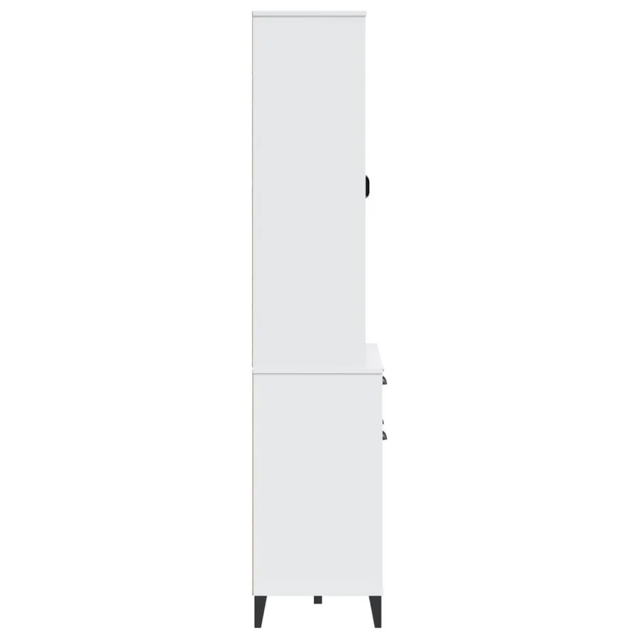 Buffet VIKEN blanc 80x40x190 cm bois massif de pin - 6