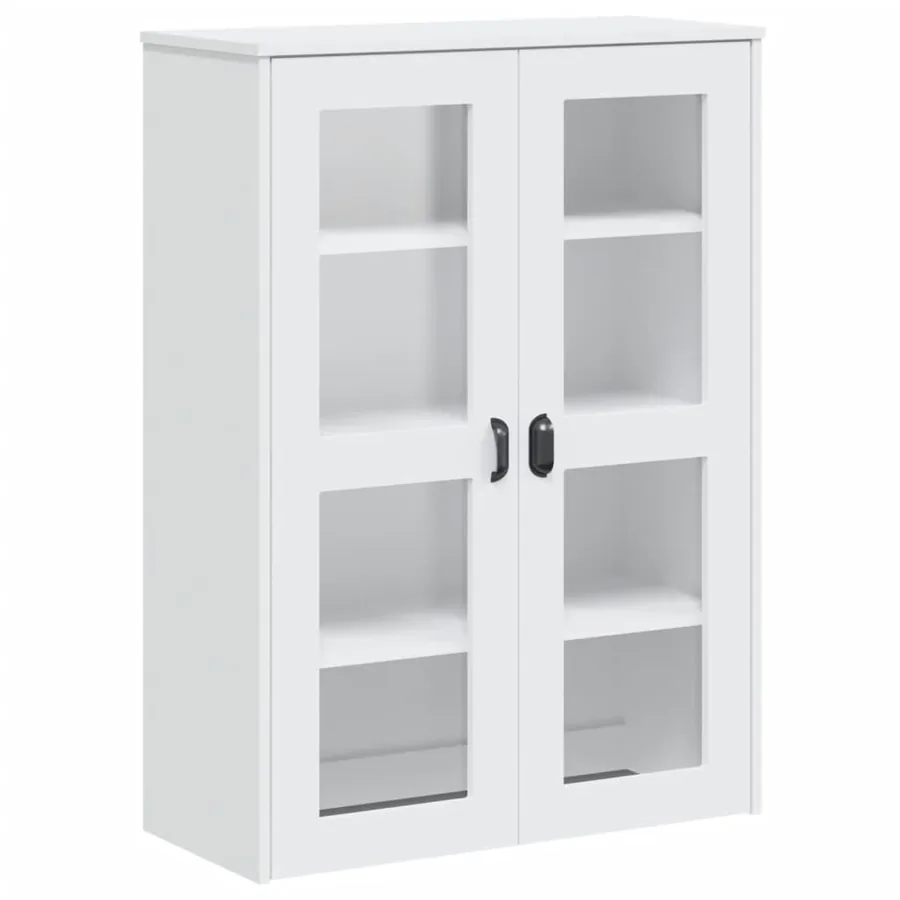 Buffet VIKEN blanc 80x40x190 cm bois massif de pin - 8