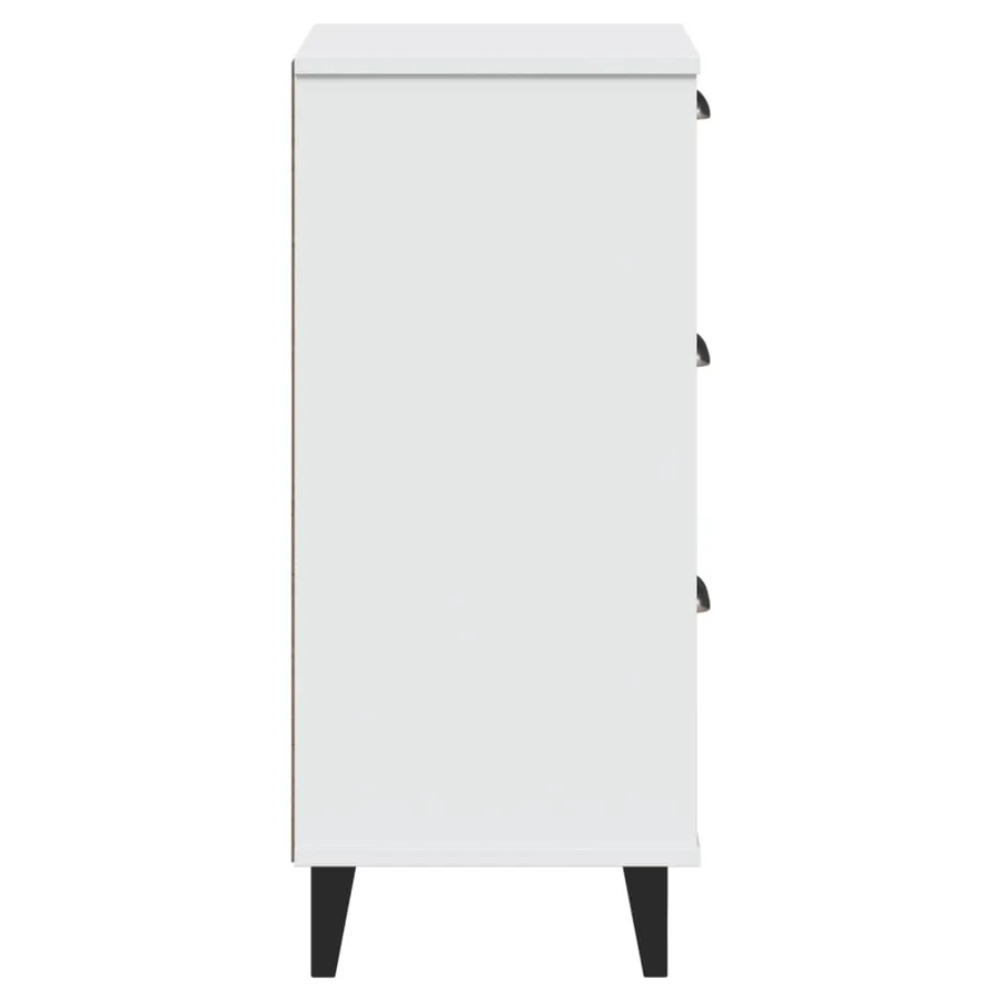 Table de chevet VIKEN blanc bois d'ingénierie - 7