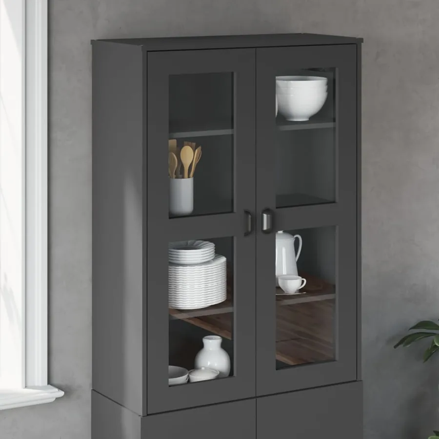 Dessus pour buffet VIKEN gris anthracite bois d'ingénierie