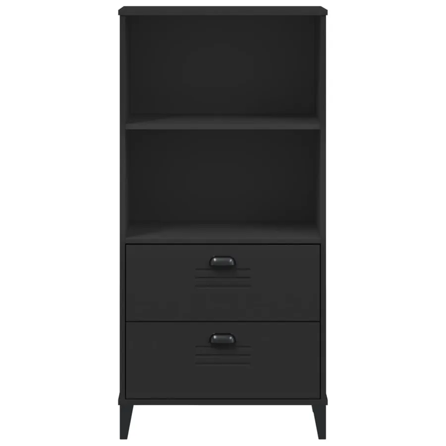 Bibliothèque VIKEN noir 60x35x123 cm bois d'ingénierie - 6