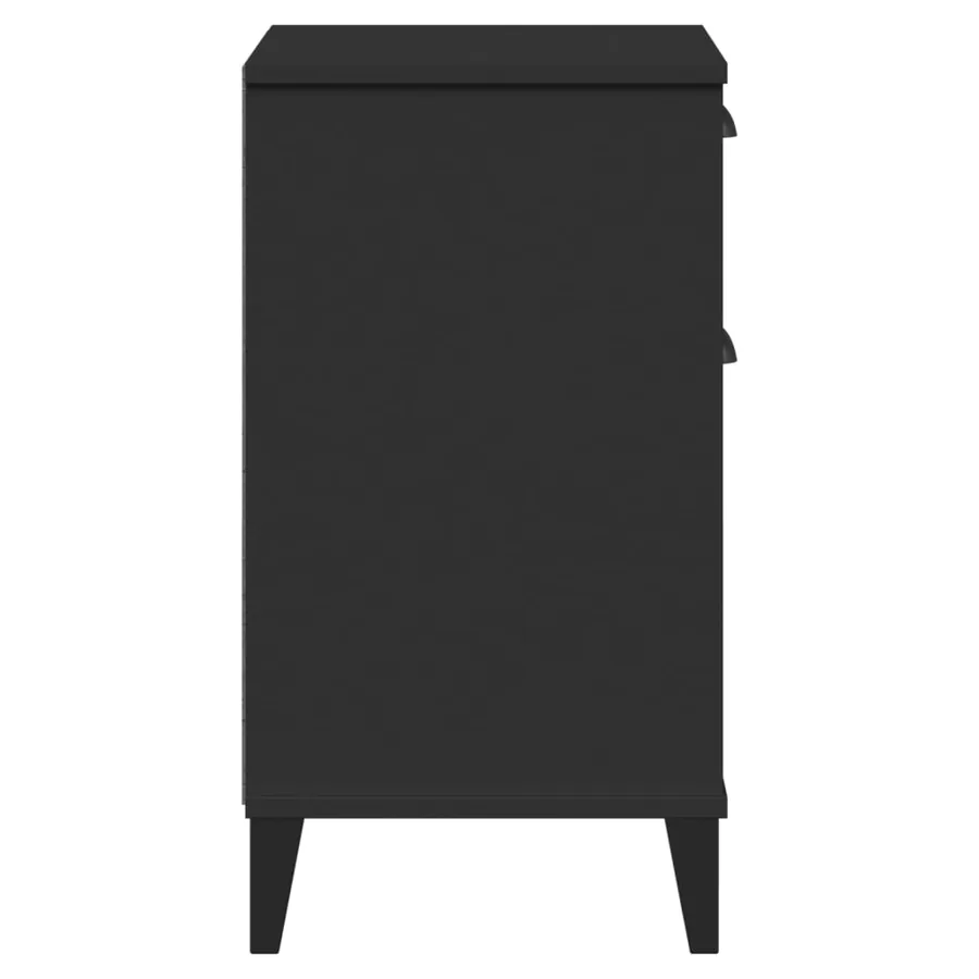 Table de chevet VIKEN noir bois d'ingénierie - 7