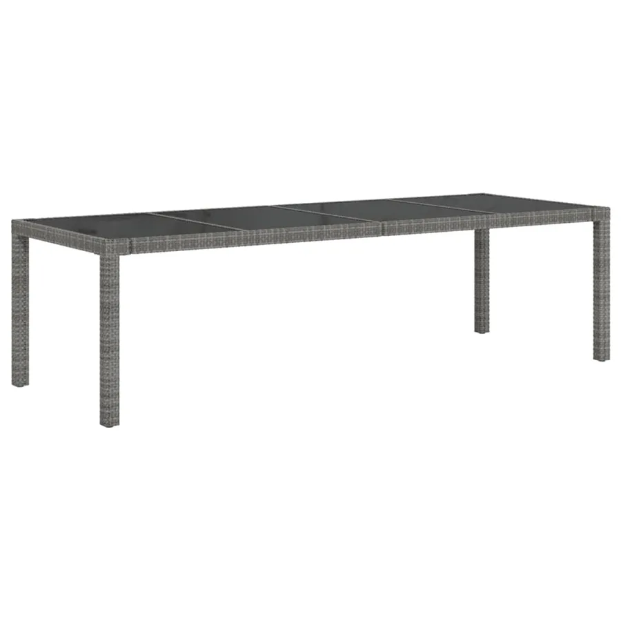 Ensemble à manger d'extérieur 9pcs coussins Résine tressée Gris - 4