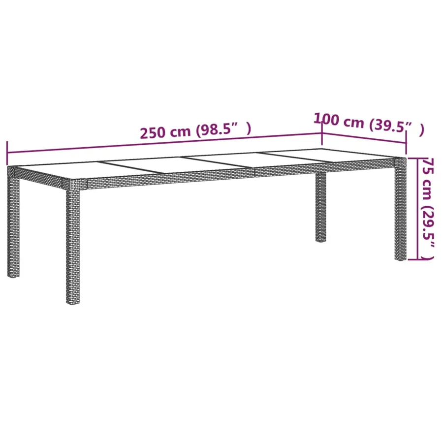 Ensemble à manger d'extérieur 9pcs coussins Résine tressée Gris - 6