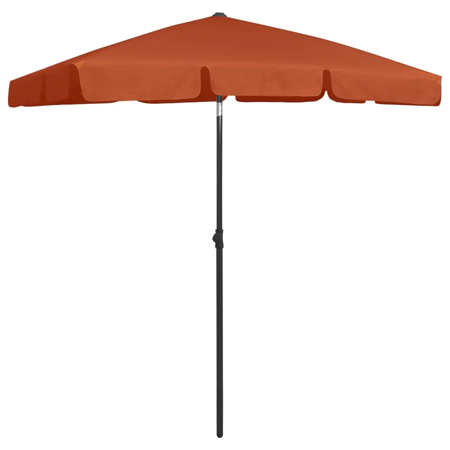 Parasol de plage terre cuite 180x120 cm - 2