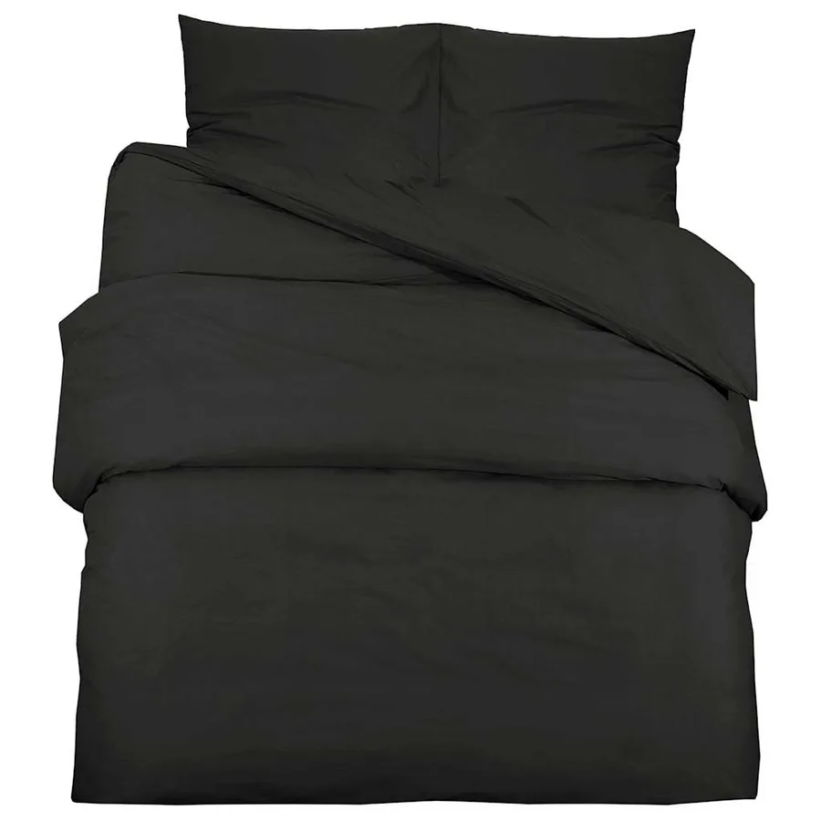 Ensemble de housse de couette Noir 140x200 cm Microfibre légère - 2