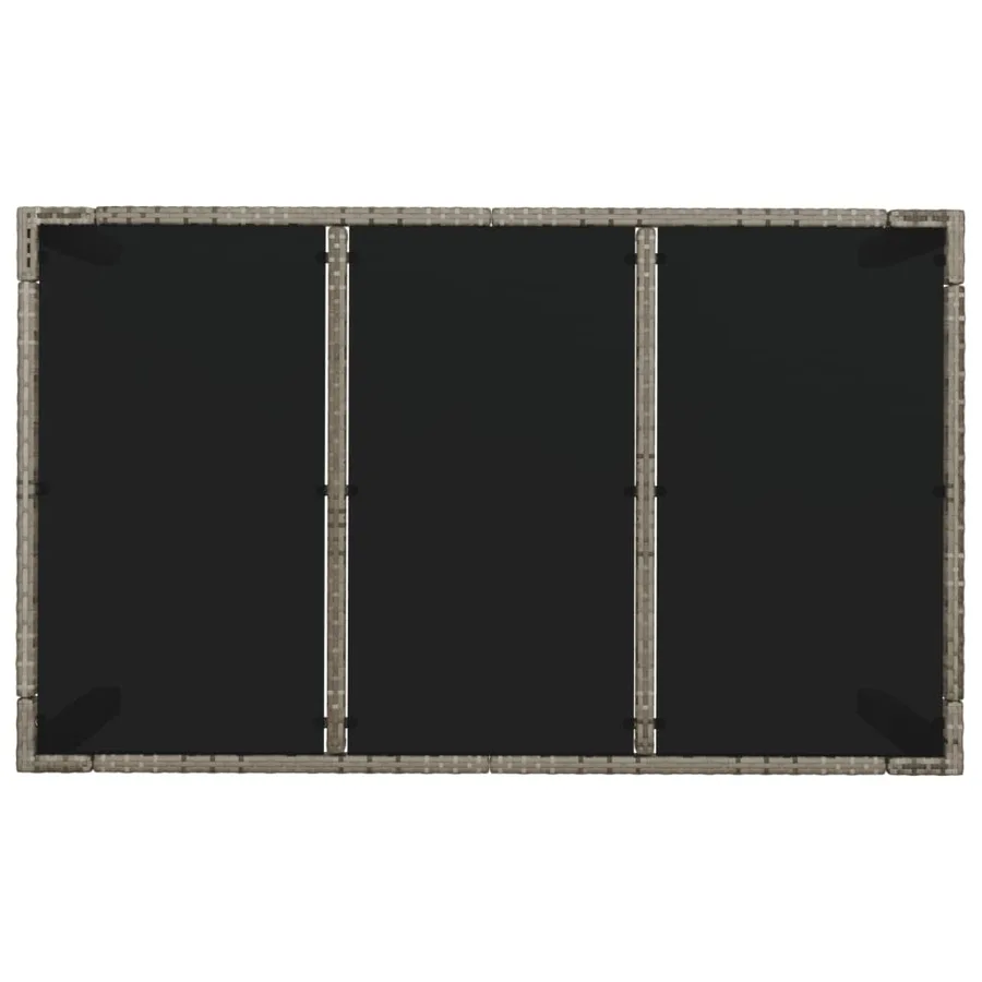 Ensemble à manger jardin et coussins 7 pcs gris rotin - 8
