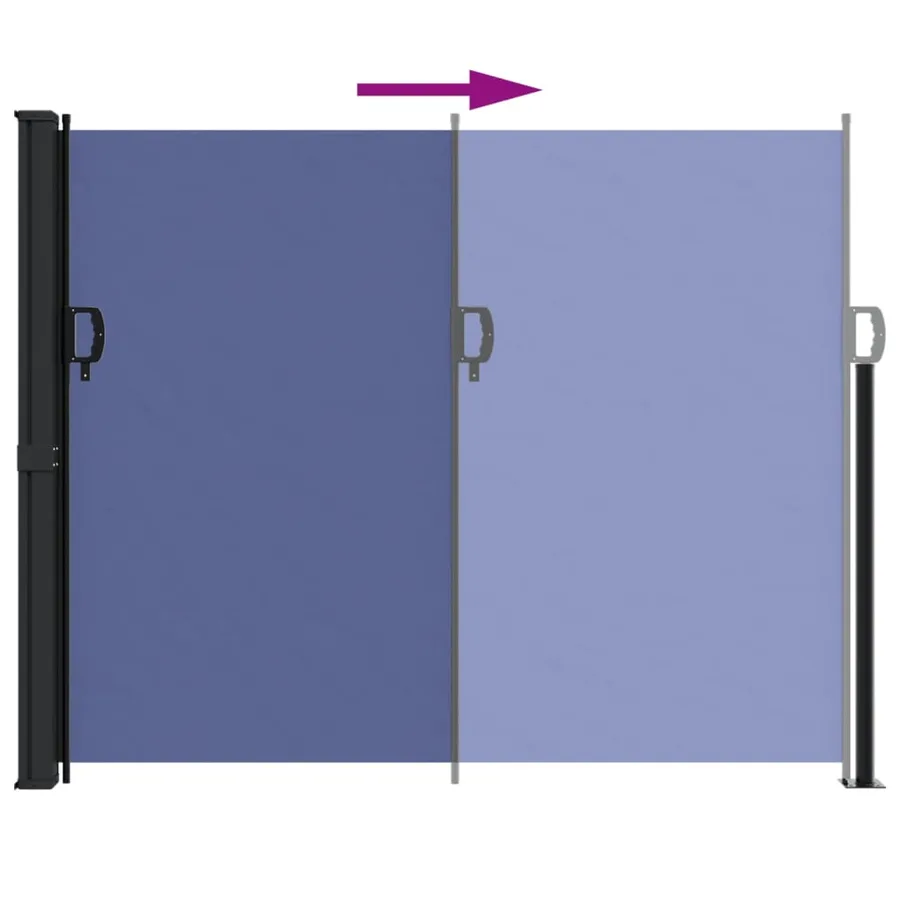 Auvent latéral rétractable bleu 160x600 cm - 5