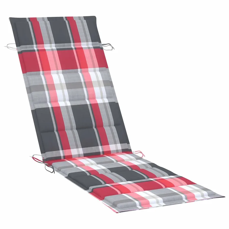Chaise longue avec coussin Gris Bois d'acacia solide - 10