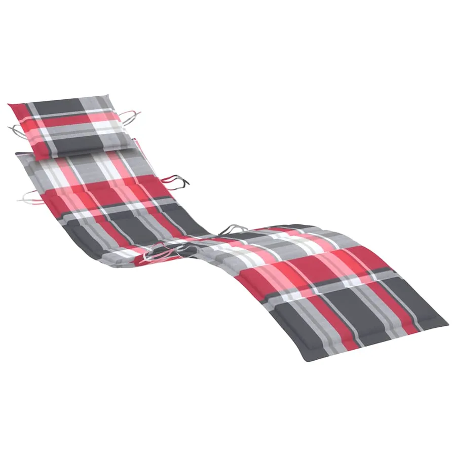 Chaise longue avec coussin Gris Bois d'acacia solide - 9