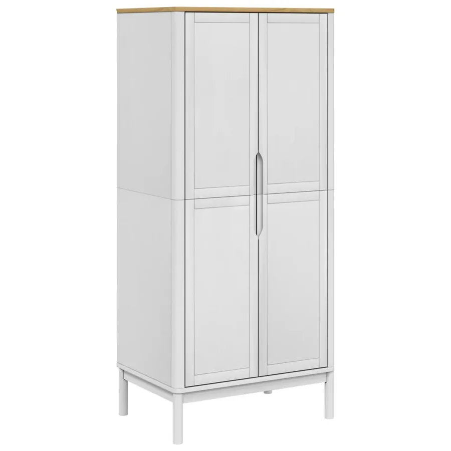 Garde-robe FLORO blanc 77x53x171 cm bois massif de pin - 2