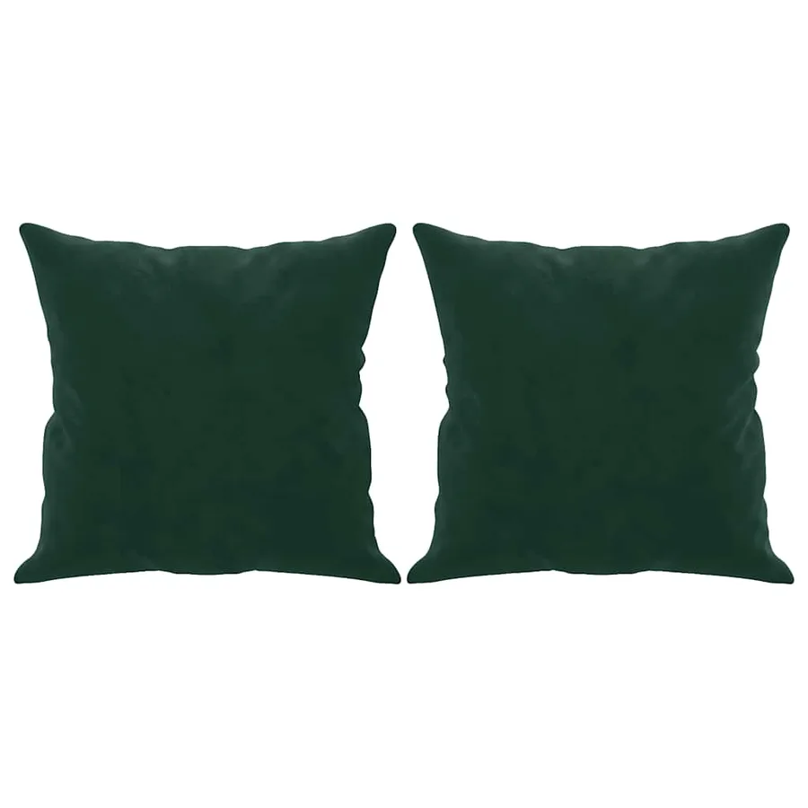 Canapé 3 places avec oreillers vert foncé 180 cm velours - 5