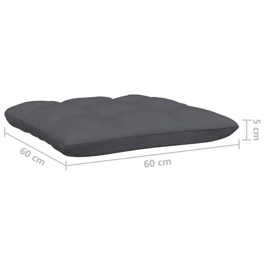Salon de jardin 6 pcs avec coussins anthracite bois de pin - 13