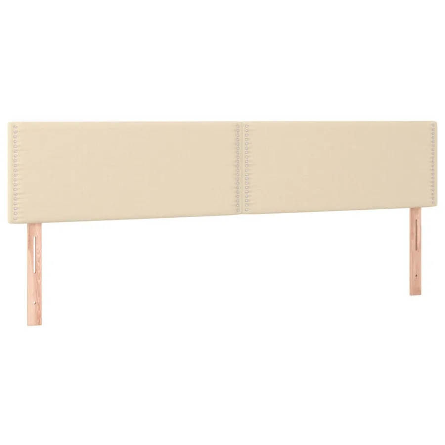 Sommier à lattes de lit avec matelas Crème 200x200 cm Tissu - 6