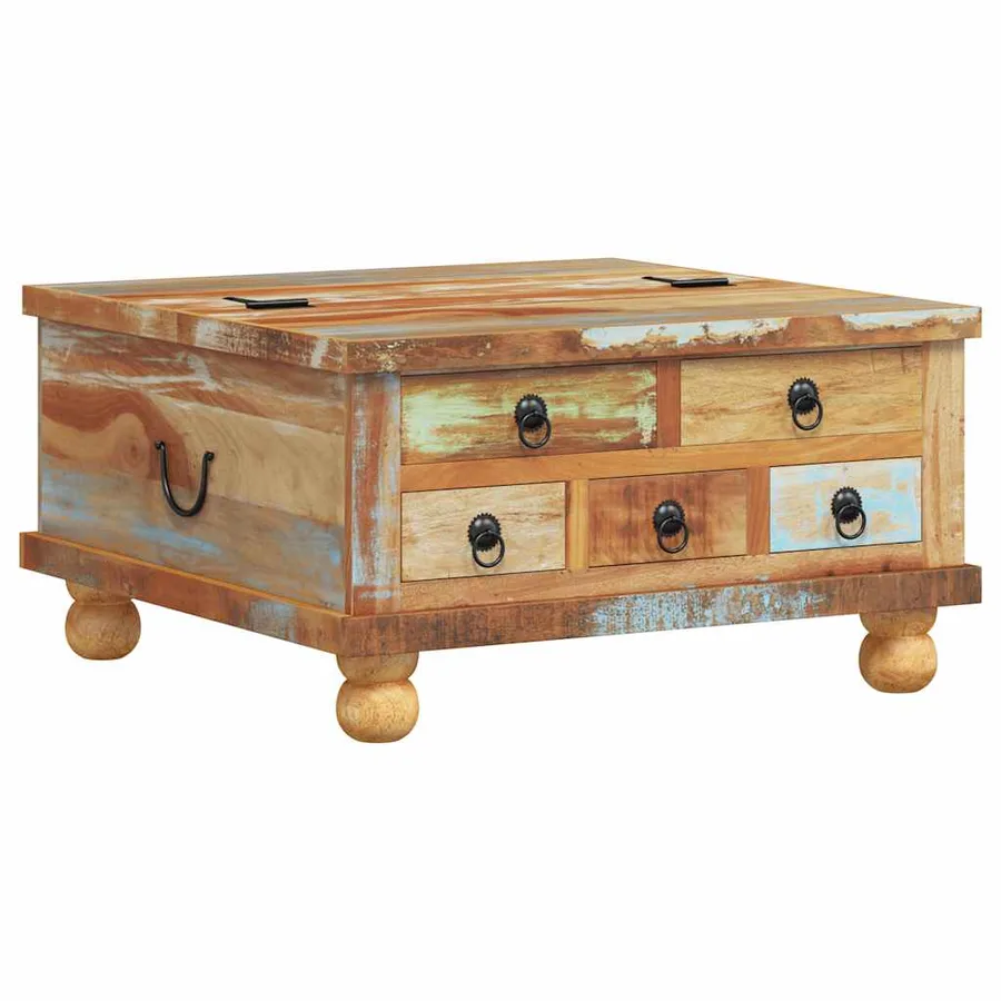 Table basse Bois de récupération 70 x 70 x 38 cm - 2