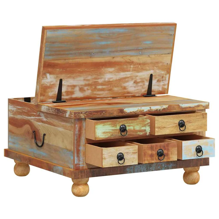 Table basse Bois de récupération 70 x 70 x 38 cm - 5