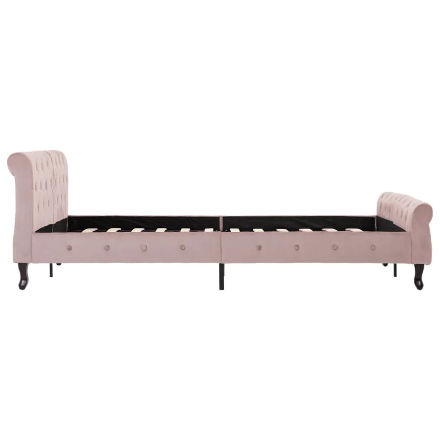 Cadre de lit sans matelas Rose Velours 140x200 cm - 4