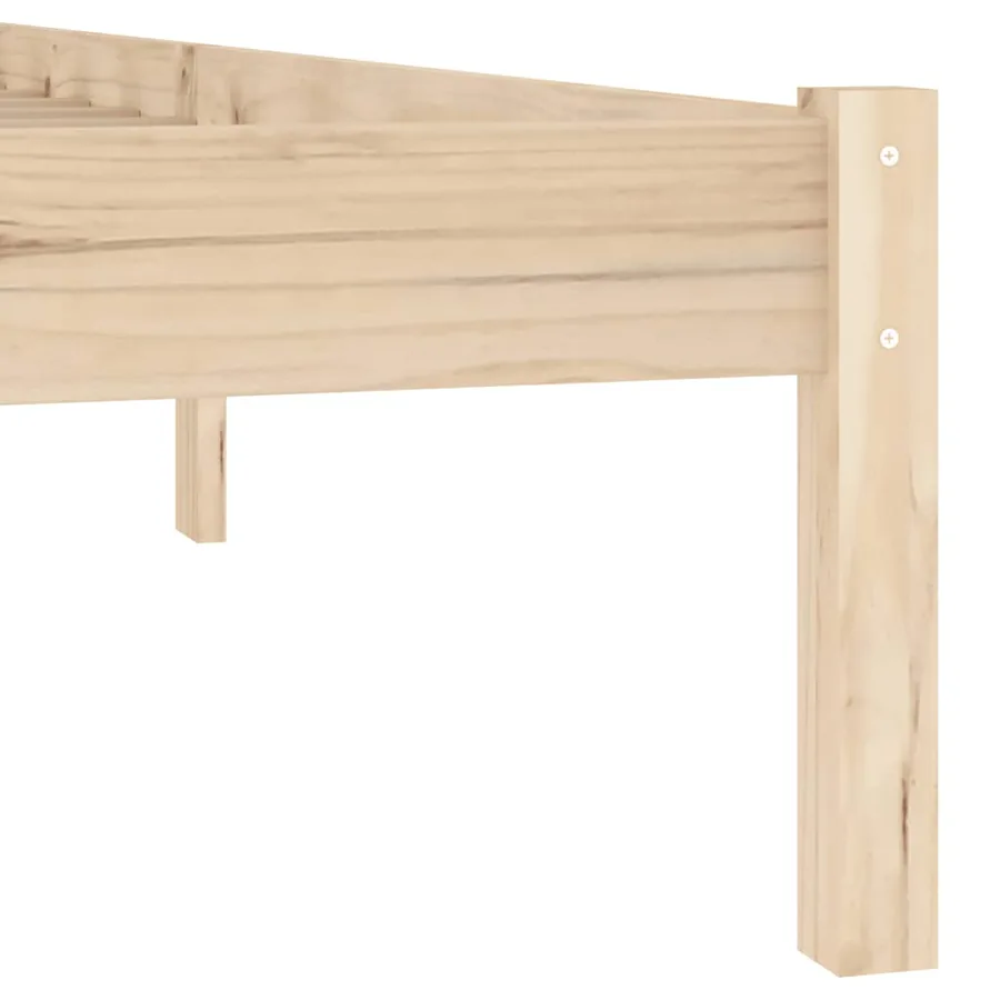 Cadre de lit sans matelas 193x203 cm bois massif de pin - 7