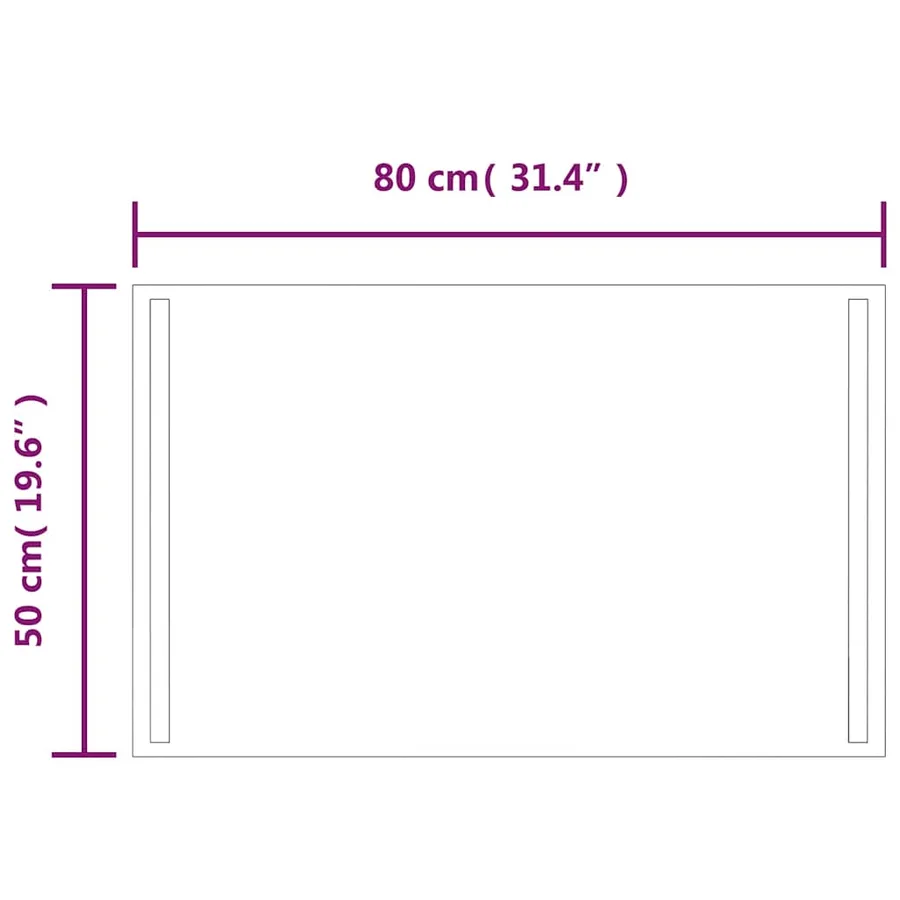 Miroir de salle de bain à LED 80x50 cm - 5