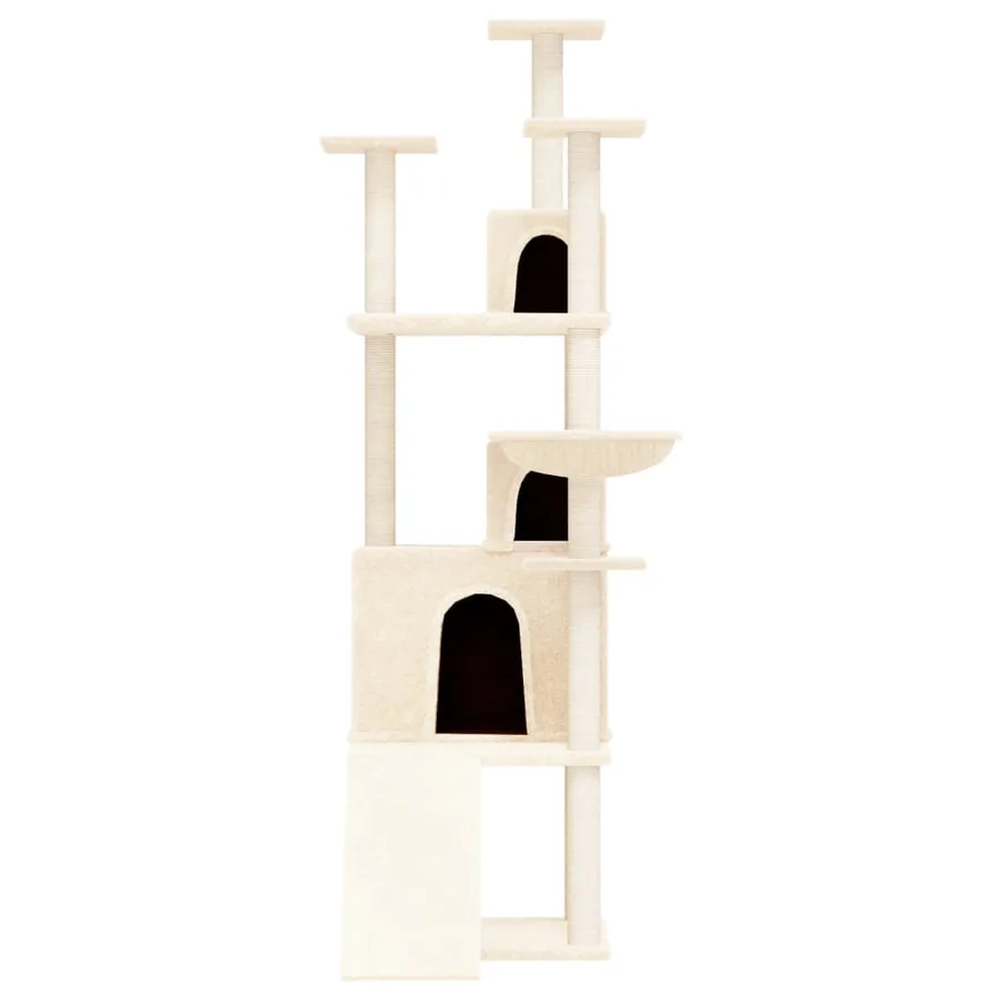 Arbre à chat avec griffoirs en sisal Crème 175 cm - 3