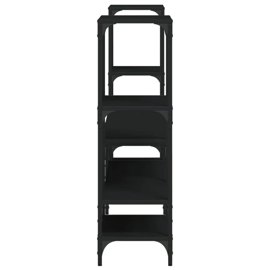 Meuble TV noir 206,5x28,5x95 cm Bois d'ingénierie - 6