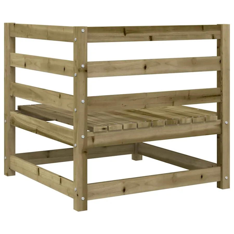 Canapés d'angle de jardin 2 pcs 70x70x67cm bois de pin imprégné - 7