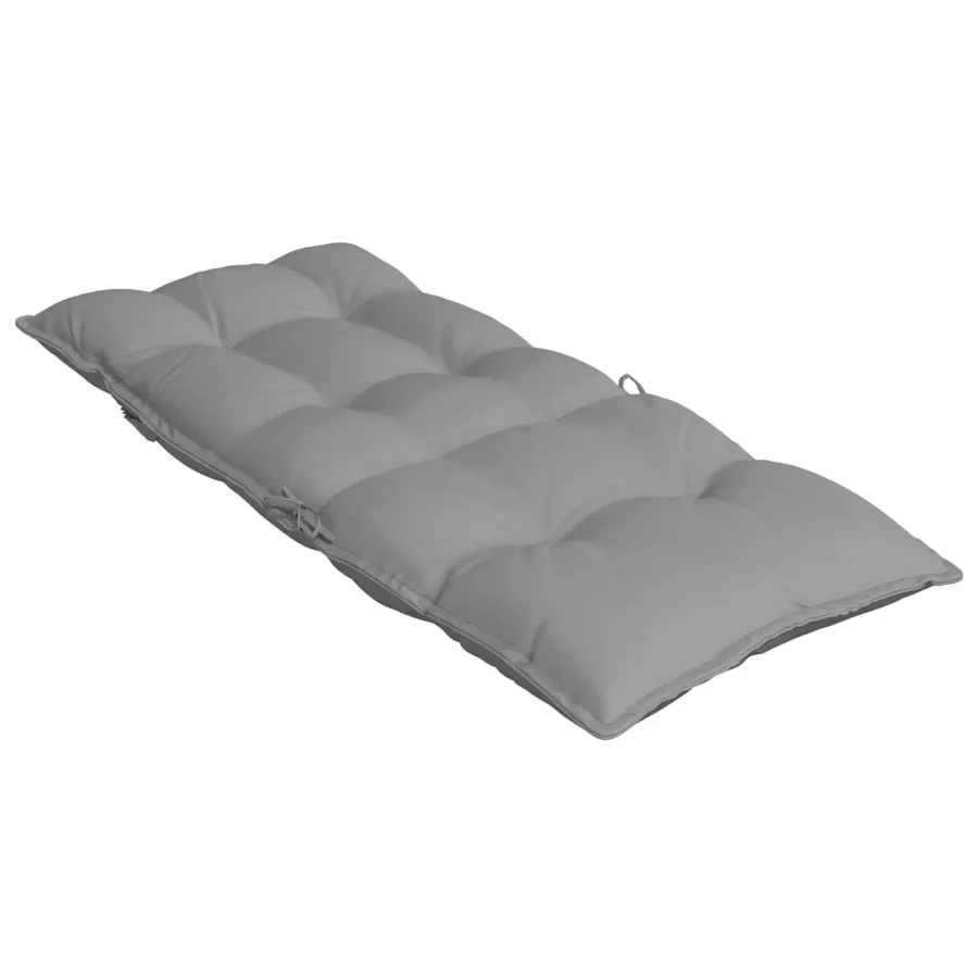 Coussins de chaise à dossier haut lot de 4 gris tissu oxford - 6