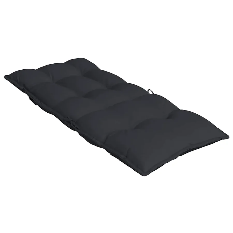 Coussins de chaise à dossier haut lot de 6 noir tissu oxford - 6
