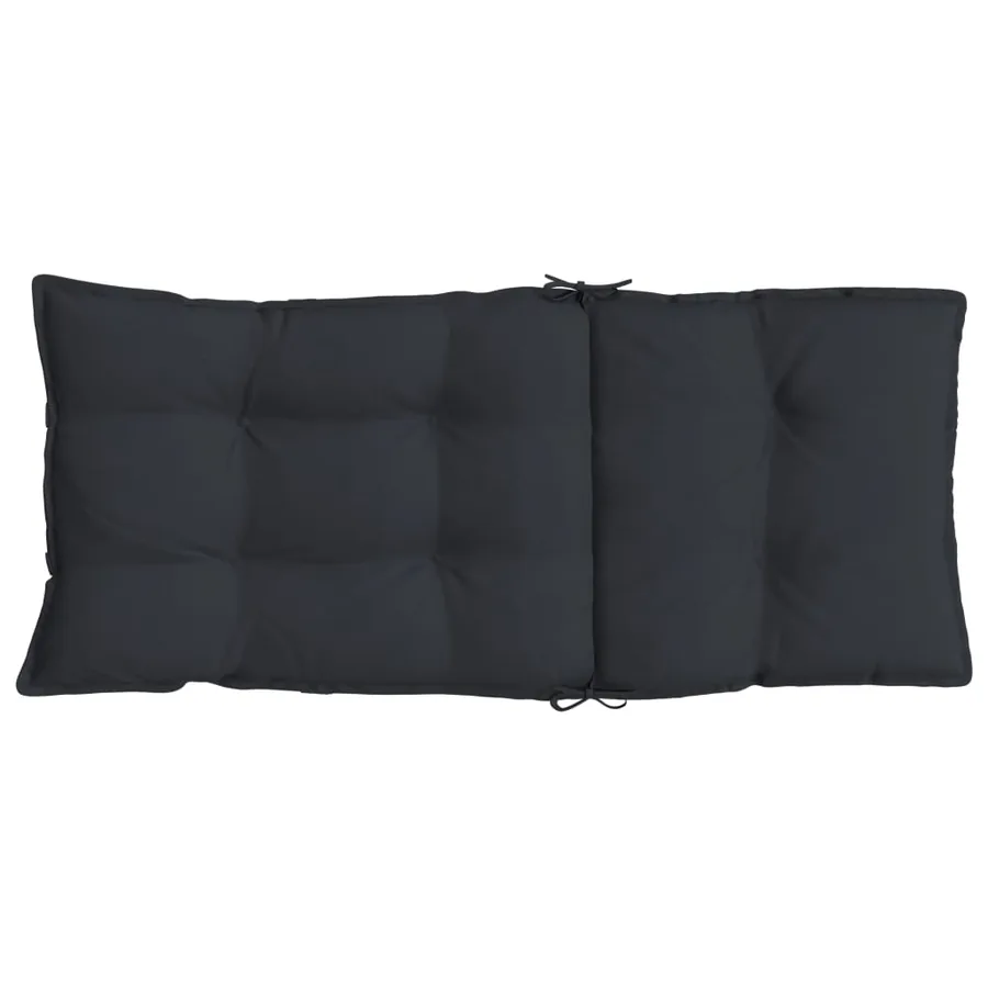 Coussins de chaise à dossier haut lot de 6 noir tissu oxford - 7