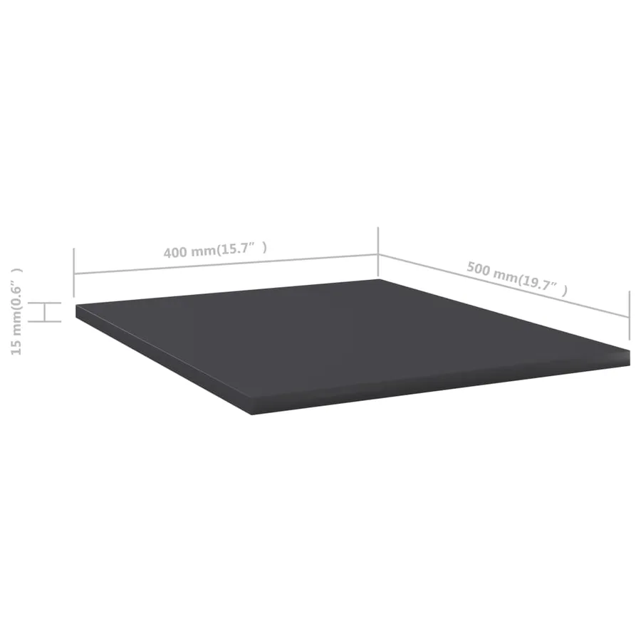 Panneaux de bibliothèque 8 pcs gris bois d’ingénierie - 5