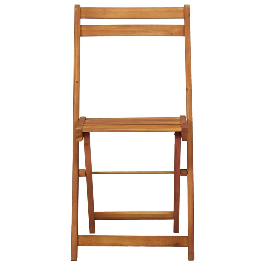 Table à jardinière et 2 chaises de bistro bois d'acacia massif - 10