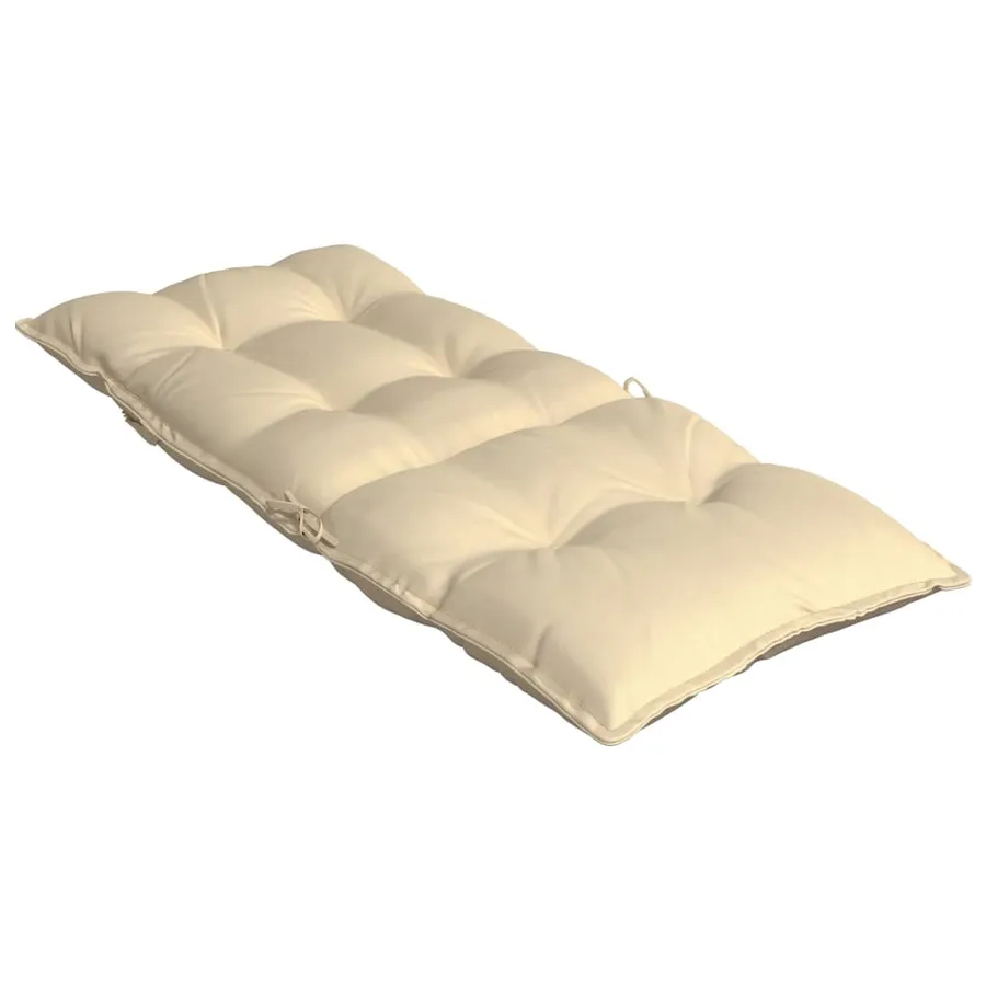 Coussins de chaise à dossier haut lot de 4 beige tissu oxford - 6
